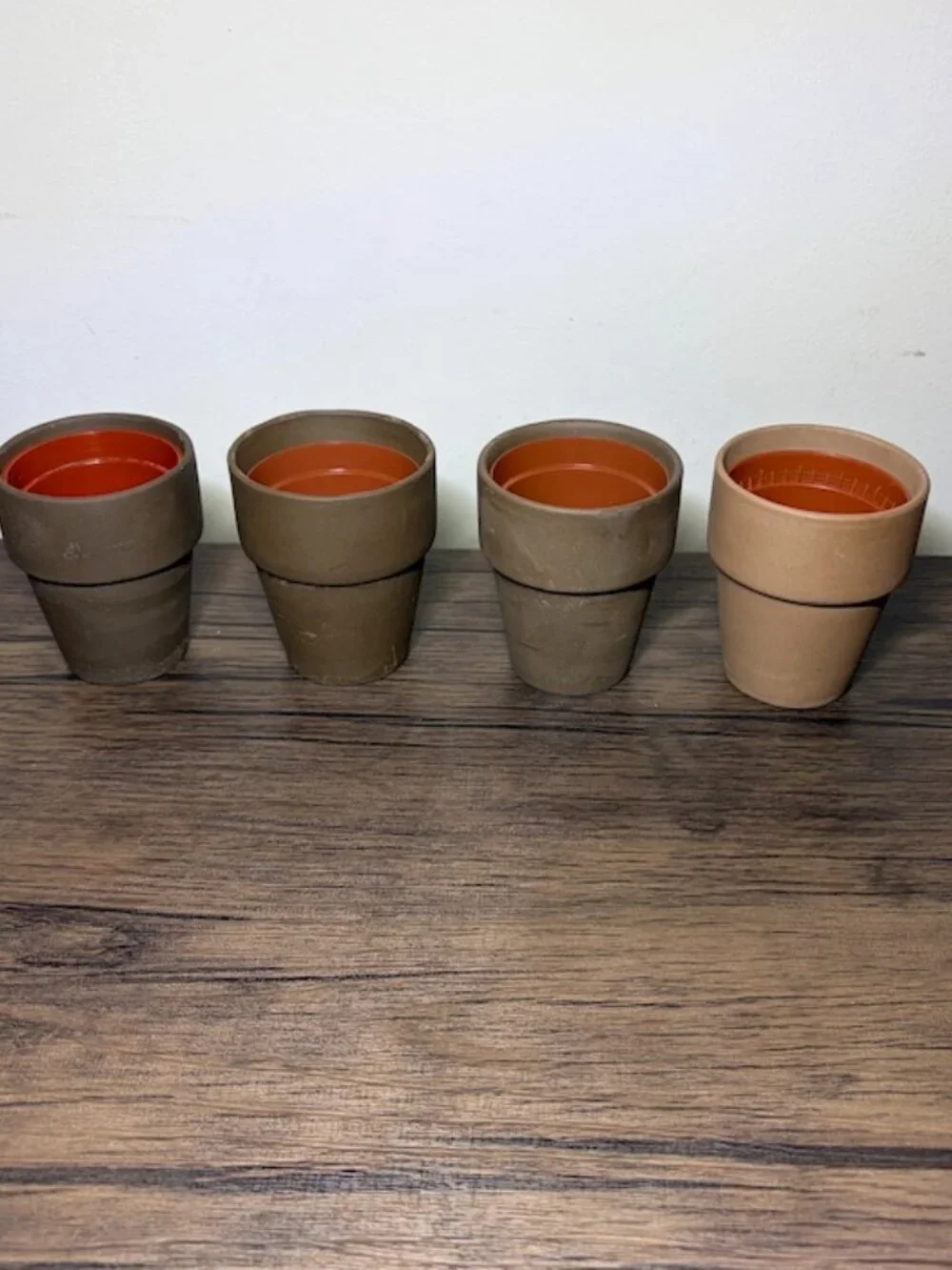 🚫sold🚫 Mini Ceramic Clay Plant Pots - Set of 4
